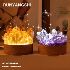 Natural Amethyst Crystal Single Point 1Pc Reiki Healing DIY Lamp Decor