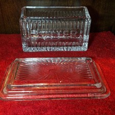 Vintage Glass Butter Dish