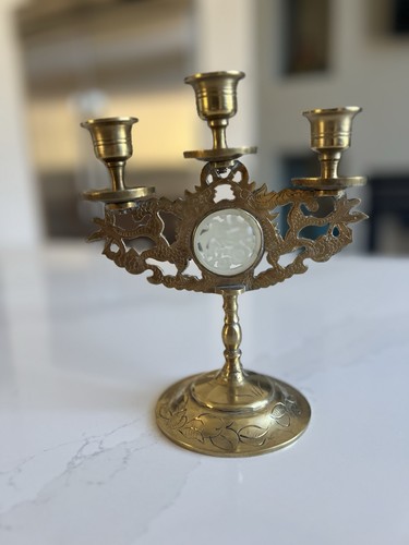 Vintage chinese brass - brass, dragon
