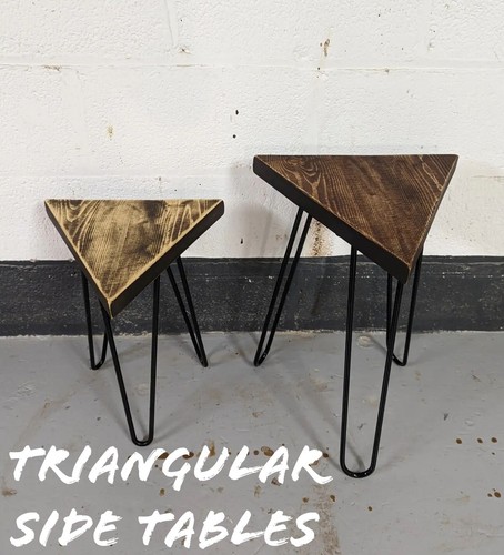 Triangular rustic plant stand - triangular, stand/