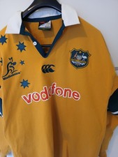 Mens Vintage Australian Wallabies Rugby Union Shirt. Canterbury L