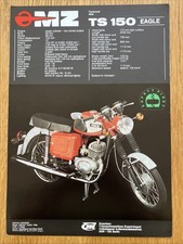 MZ TS 150 (Red) Eagle / Alpine C1977 Sales Brochure, Nice Clean Condition