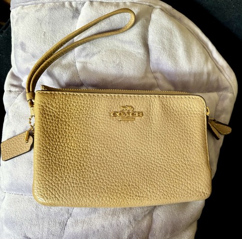 Coach double zip pebbled - double-zip,
