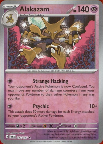 Pokemon tcg alakazam 082 - tcg, 082/167