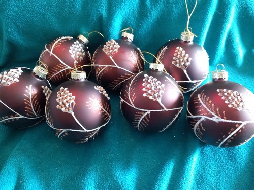 Large brown glass christmas - glass,