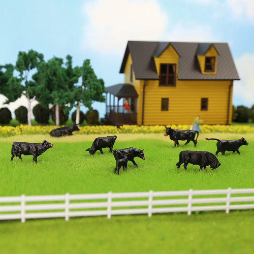 Model railway farm black - model,