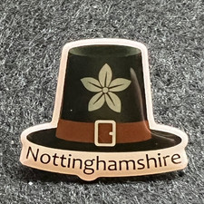 NOTTINGHAMSHIRE PILGRIM HAT PIN BADGE