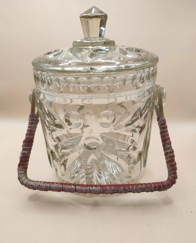 Vintage glass biscuit jar - glass,
