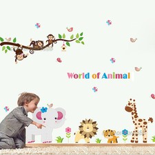 Jungle Zoo Safari Animals Wall