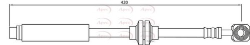 Front axle brake - front, hose