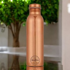 Pure Copper Water Bottle for Yoga Ayurveda Health Benefits 1000 ML