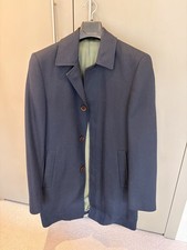 Wool Herringbone Navy Blue