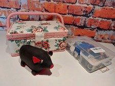 Vintage Buttons And Pig Pin