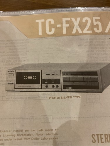 Fx25 25b sony - -, cassette
