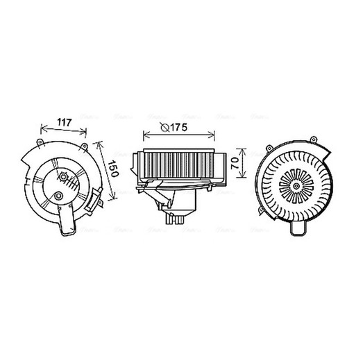 Hvac interior blower - interior, motor