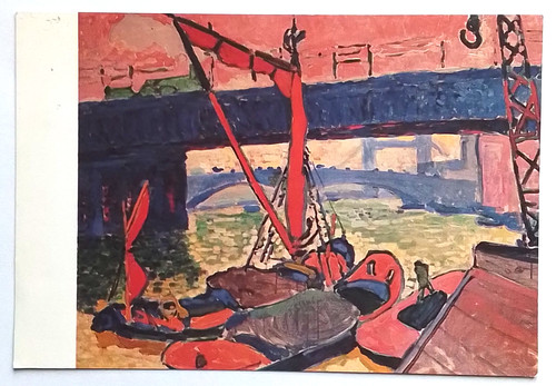 Art postcard barges the - art, on