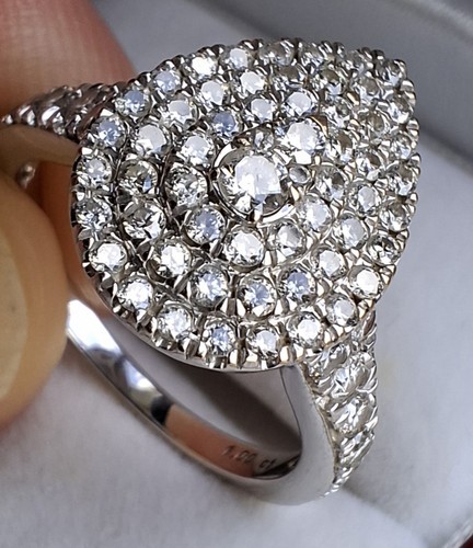 18ct white gold 1ct - 1ct, natural