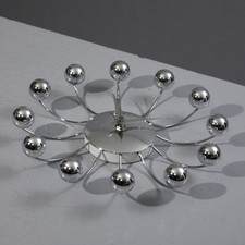 Vintage Karlsson Spider Clock Design Sputnik Chrome Wall Clock