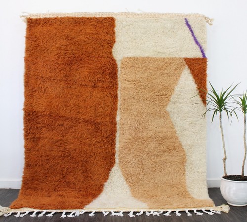 Handmade moroccan brown berber - moroccan,