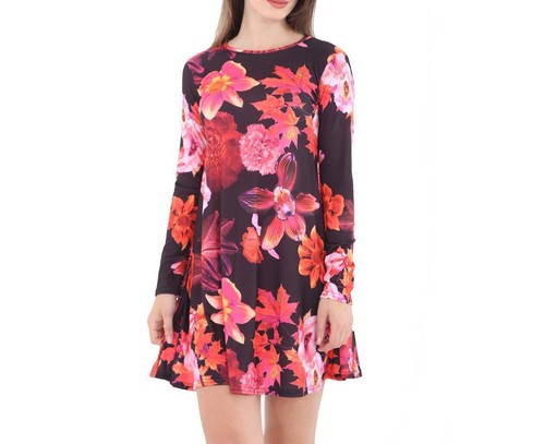 Women ladies long sleeve swing - women,