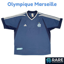 AUTHENTIC OLYMPIQUE MARSEILLE 2001 AWAY  FOOTBALL SHIRT XL ADULT (GOOD)