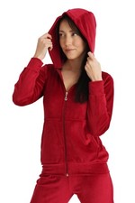 Velour Hooded Tracksuit Set