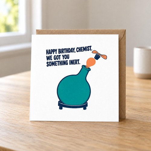 Funny chemist birthday card - card,