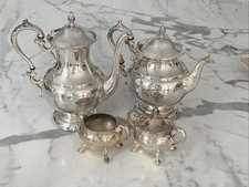 VTG 5 pc Silver Plate Tea And