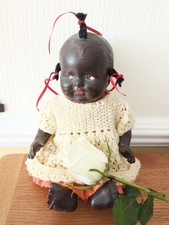 *Topsy* ethnic Baby composition Doll. 11 Inch . vintage/Antique.
