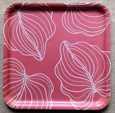 RARE Ikea Square Tray Leaf Design 