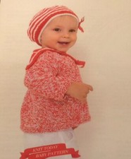 PRETTY BABY JUMPER & HAT SAILOR SET DK KNITTING PATTERN 3 MONTHS TO 2 YEARS VGC