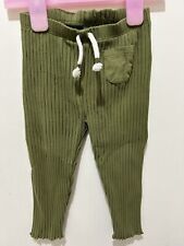 Baby Girls Next Green Ribbed Leggings 9-12m