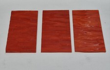 3 pieces, Orange Stained Glass Tiles, Size 10 X 5 cm, 3 mm Thickness, Art&Craft 