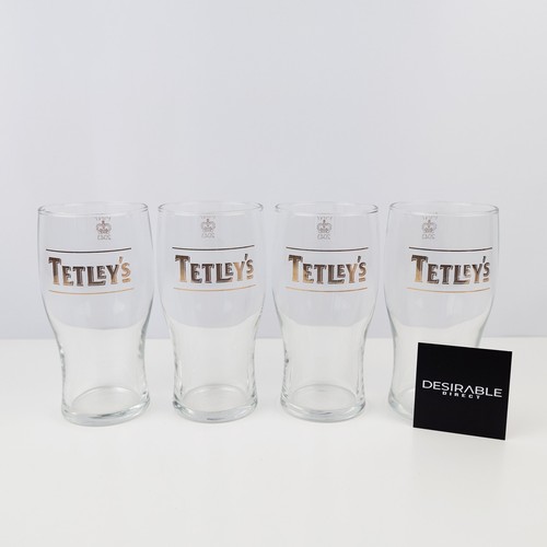 Tetley pint glasses - glasses, x4