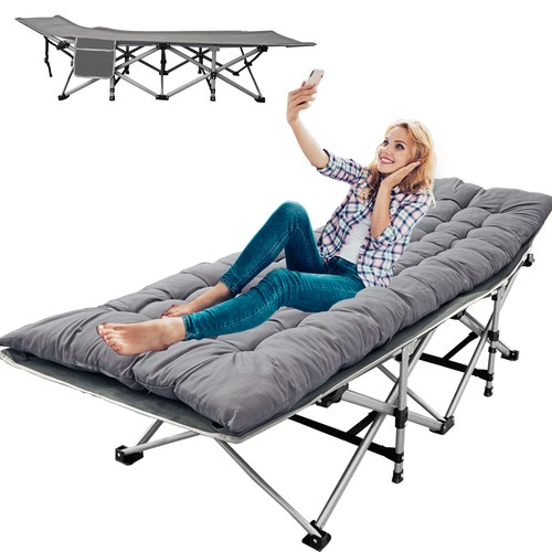 Extra wide camping - cot, for