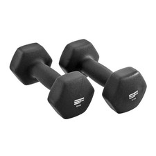 Structure Fitness 5kg Neoprene Dumbbell Set Non Slip Hex Weights Home Workouts