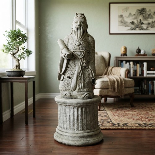 Stone garden confucius man - garden, on