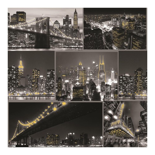 Fresco wallpaper city night - at,