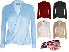 Womens V Neck Wrap Tops Ladies