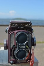 Purple Yashica 44 A Yashikor 60mm TLR 4x4 127 Medium Format Camera From JAPAN