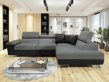 Modern Grey L-Shape Sofa Bed