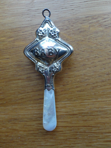 Baby silver rattle mother - baby,