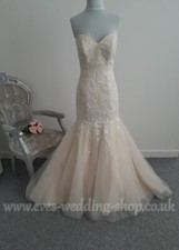  Romantica ivory/light gold wedding dress UK 12 - check measurements