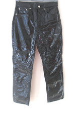 Topshop Glossy Black Patent Shiny Wet Look Trousers Size 10 BNWOT RRP £49.99