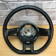 Genuine  VW UP!  LEATHER Steering wheel, Piano black trim.  HIGH UP! etc.   17C