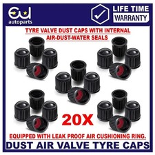 DUST AIR VALVE TYRE CAPS BLACK