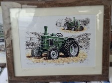 Framed picture print field - a4,