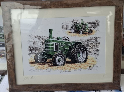 Framed picture print field - a4,
