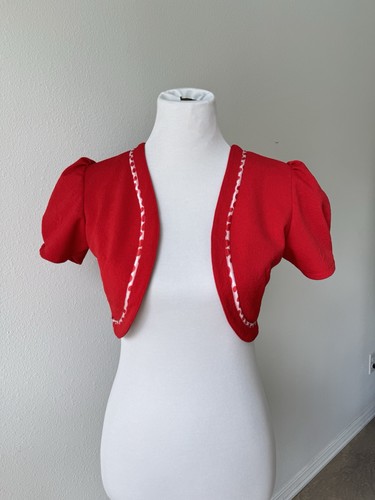 Women red puff - red,