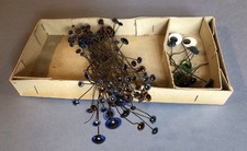 40+ Pairs of  Vintage Teddy Bear Glass Eyes In Brown, Blue & Green On Wires